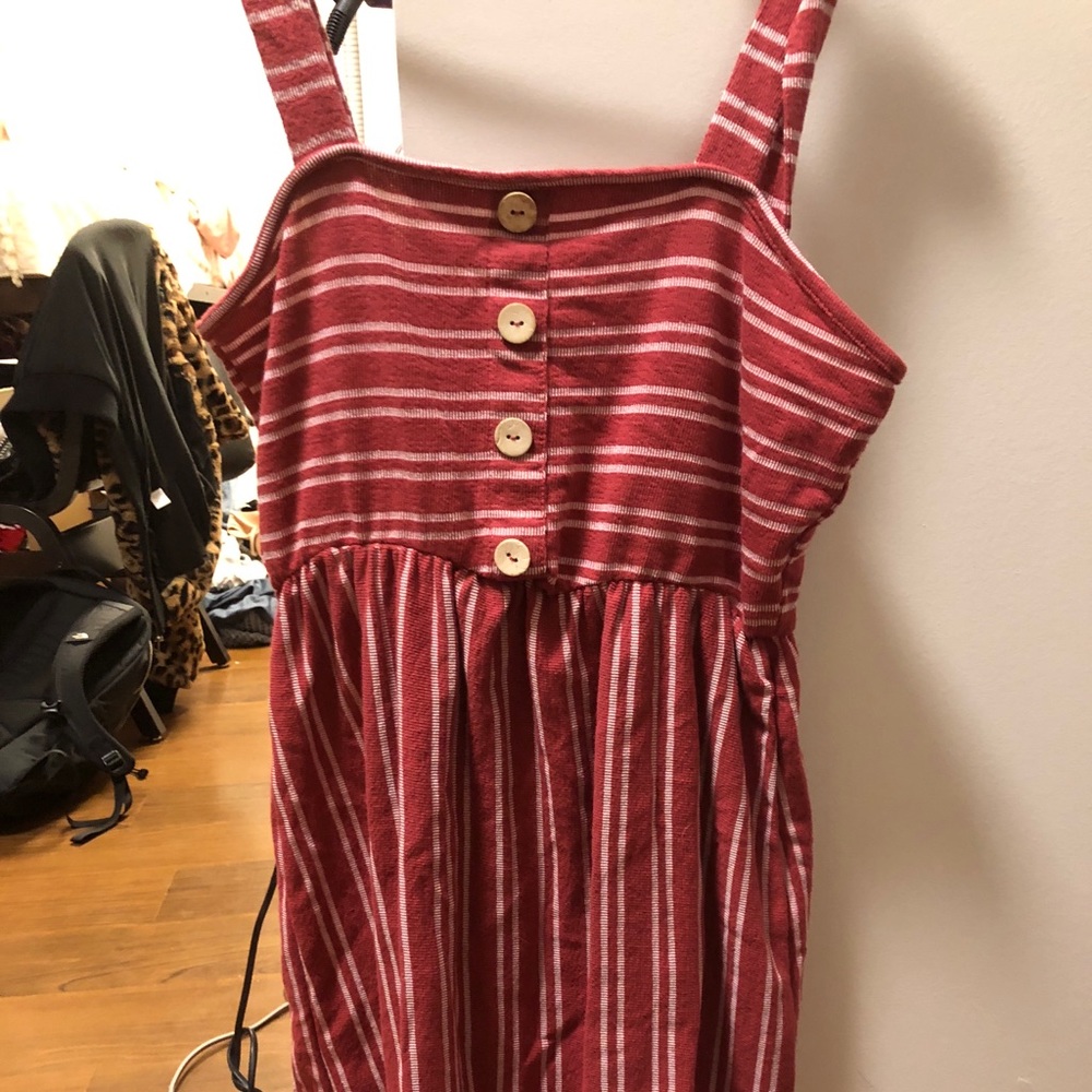 sun dress with wooden buttons